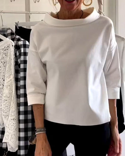 Miriam™ | Lässiges Oberteil Mit Einfarbigem Revers