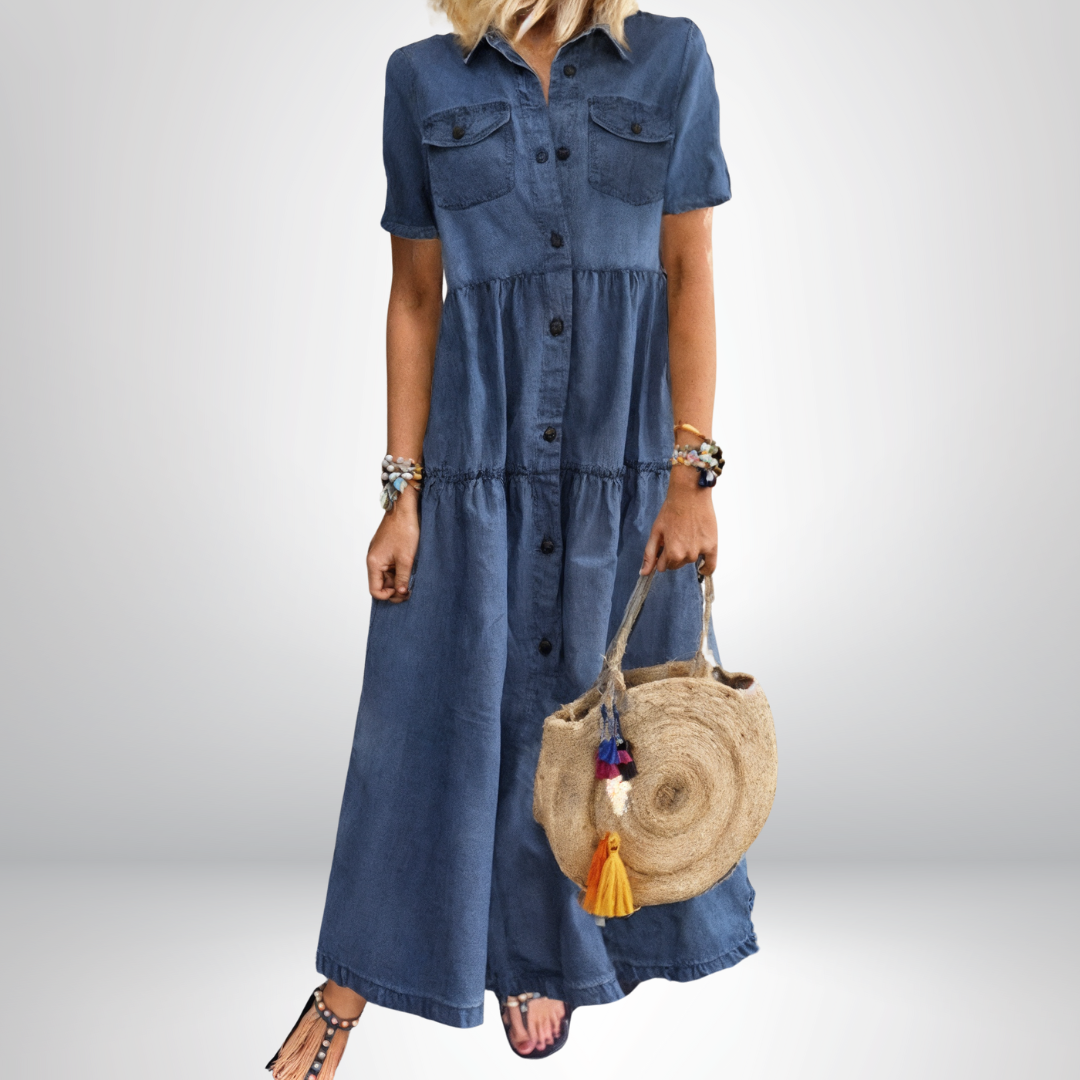 Sofia® | Weiches Jeanskleid mit Knöpfen