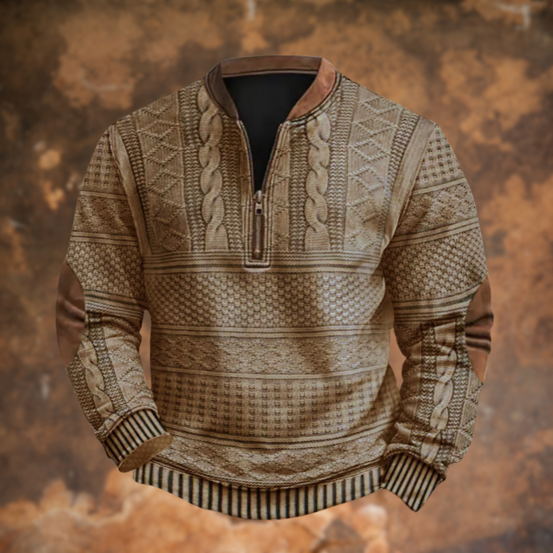Anton - Strickpullover mit Reißverschlussdetail