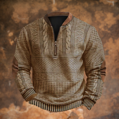 Anton - Strickpullover mit Reißverschlussdetail