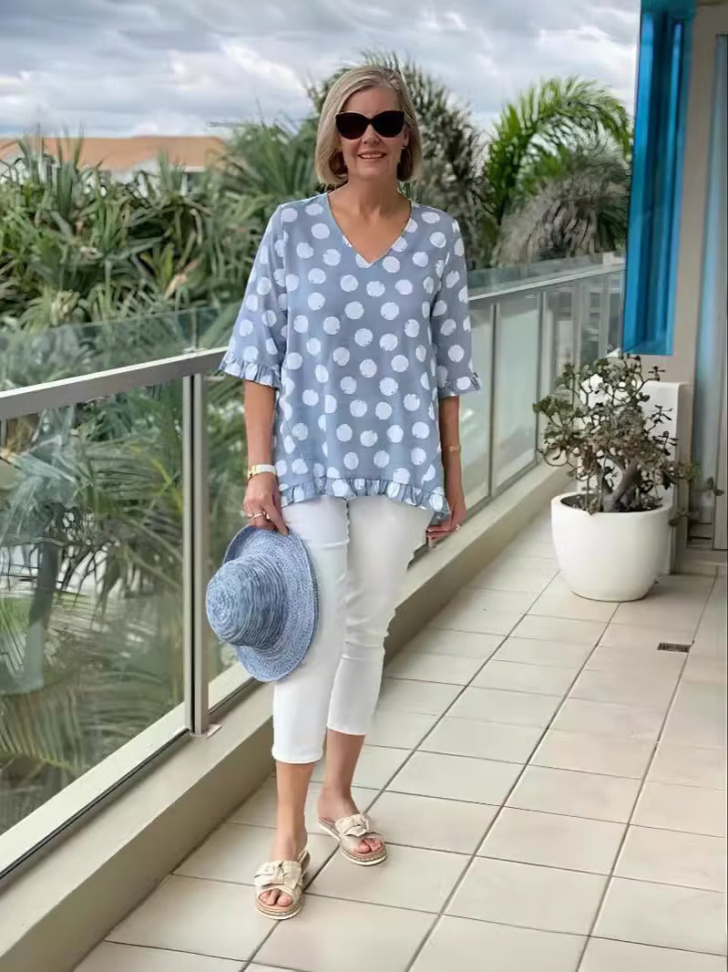Chloe™ | Stylische V-Ausschnitt Bluse