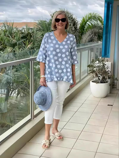 Chloe™ | Stylische V-Ausschnitt Bluse