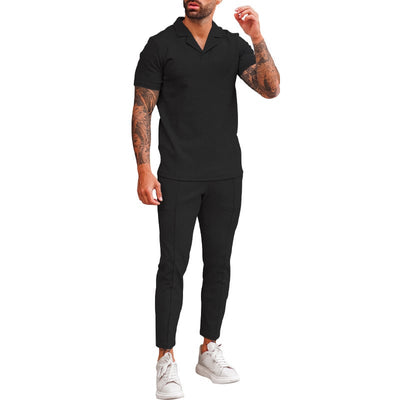 "LapelFit" - Abito con scollo a V da uomo 