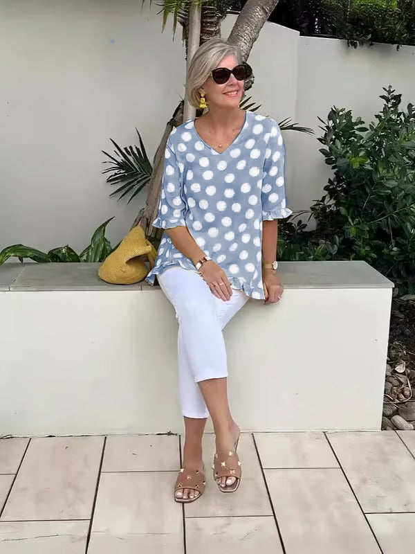 Chloe™ | Stylische V-Ausschnitt Bluse