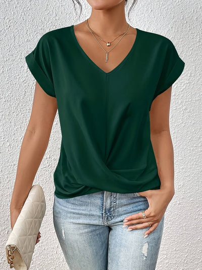 Eloise™ - Lässiges T-Shirt mit Herzausschnitt