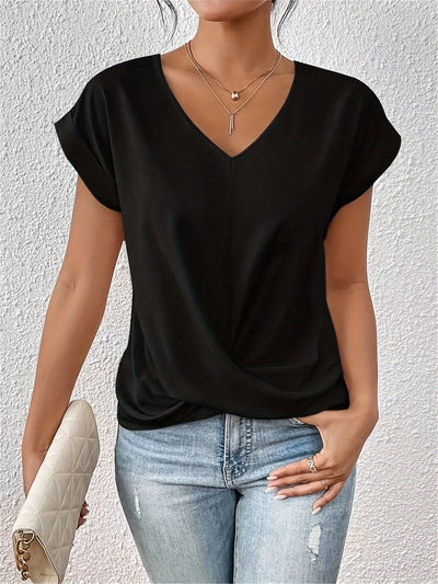 Eloise™ - Lässiges T-Shirt mit Herzausschnitt