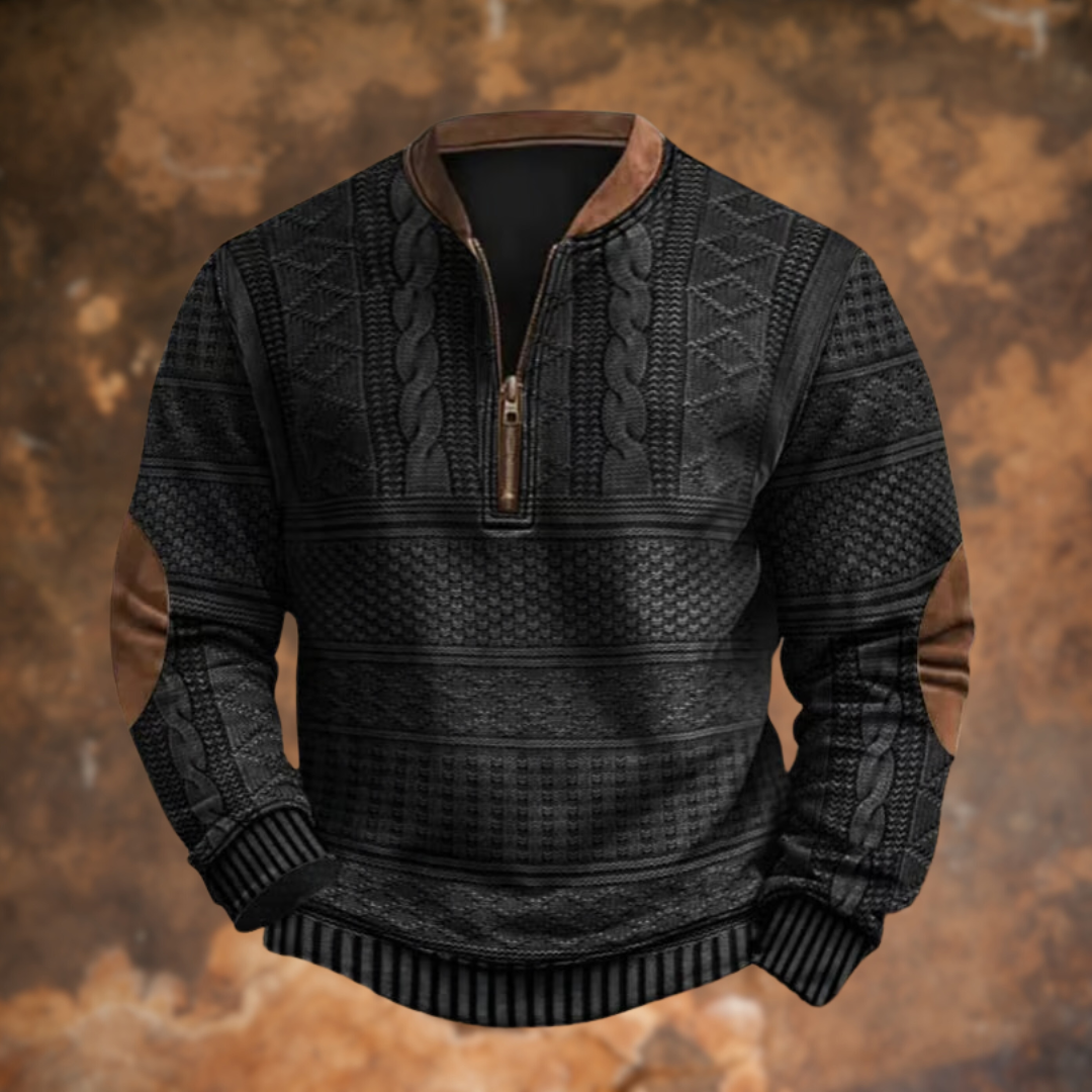 Anton - Strickpullover mit Reißverschlussdetail