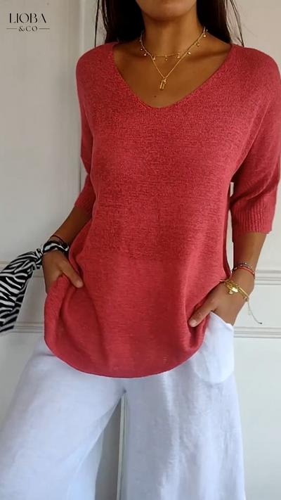 MAIA™ | LANGÄRMLIGES BAUMWOLL-SHIRT