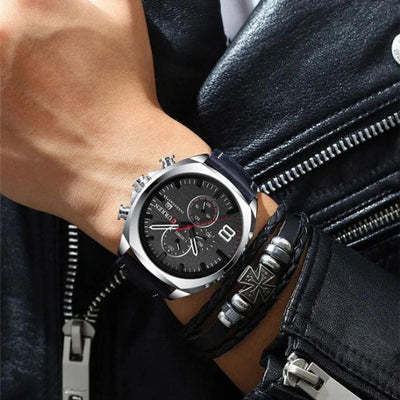 Wasserdichte Chronographen-Sportuhr | mit Militär-Design
