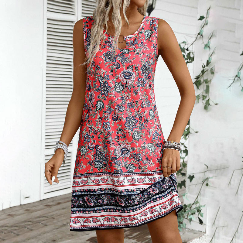 Mila - Vintage-Kleid Mit Ethno-Print
