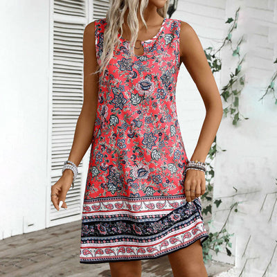 Mila - Vintage-Kleid Mit Ethno-Print