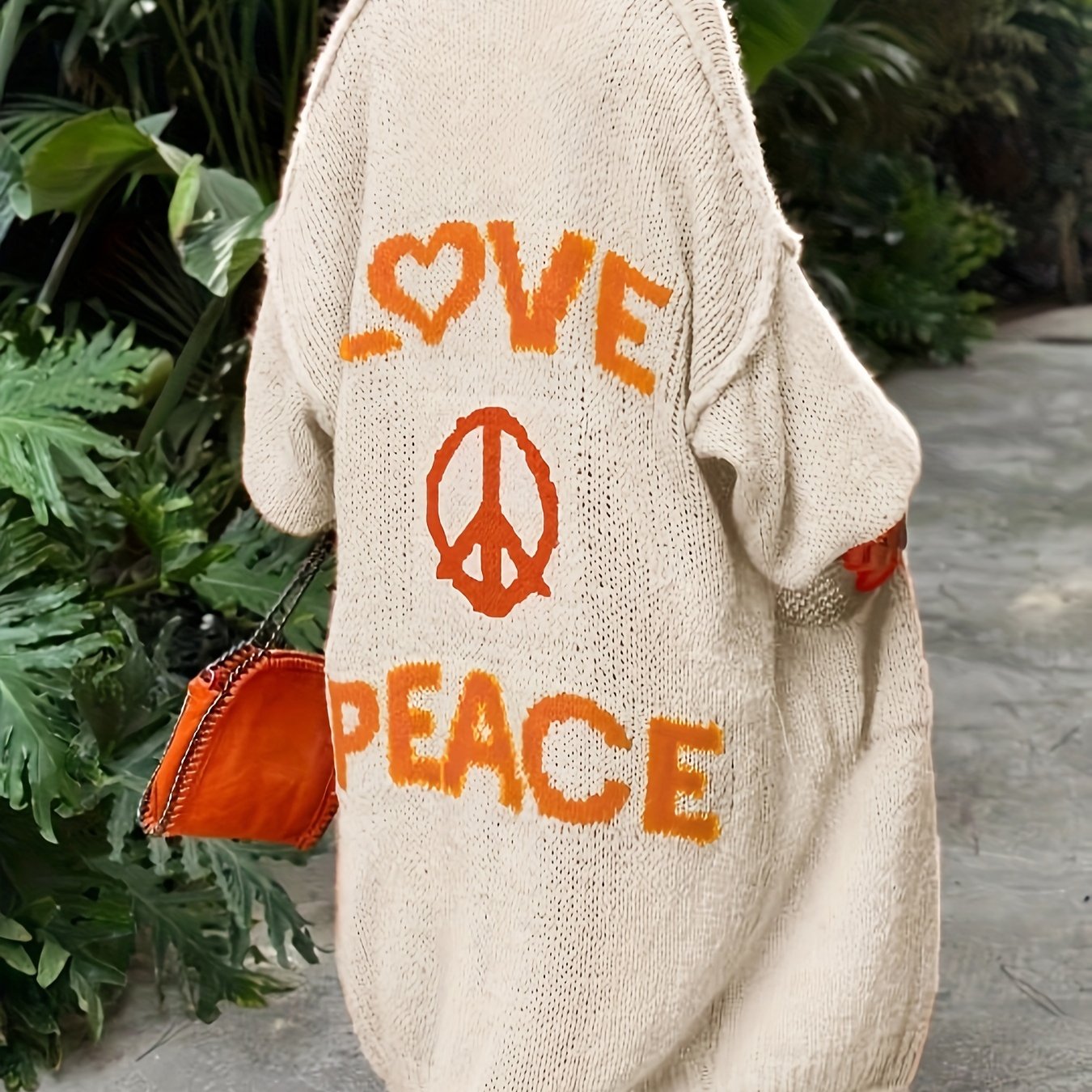 Cardigan Peacy™ avec imprimé Peace and Love