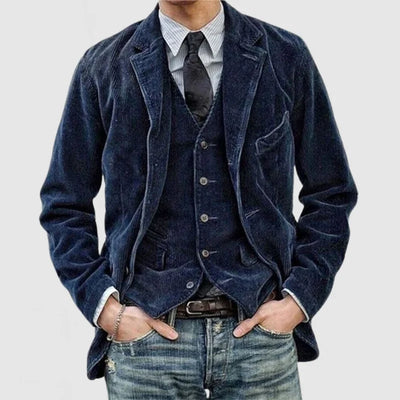 Tino® - Giacca casual da uomo in velluto a coste 