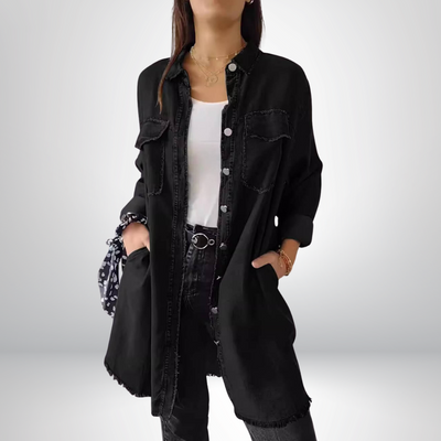 Sofia® | Stylische und vielseitige Langarm-Jeansjacke mit Kragen