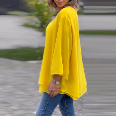 Heidi™ | V-Ausschnitt Fließendes Zip-Top