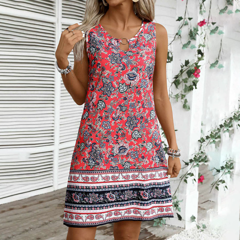 Mila - Vintage-Kleid Mit Ethno-Print