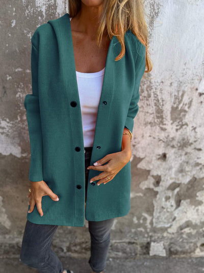 Lorelei | Cardigan con bottoni e cappuccio 