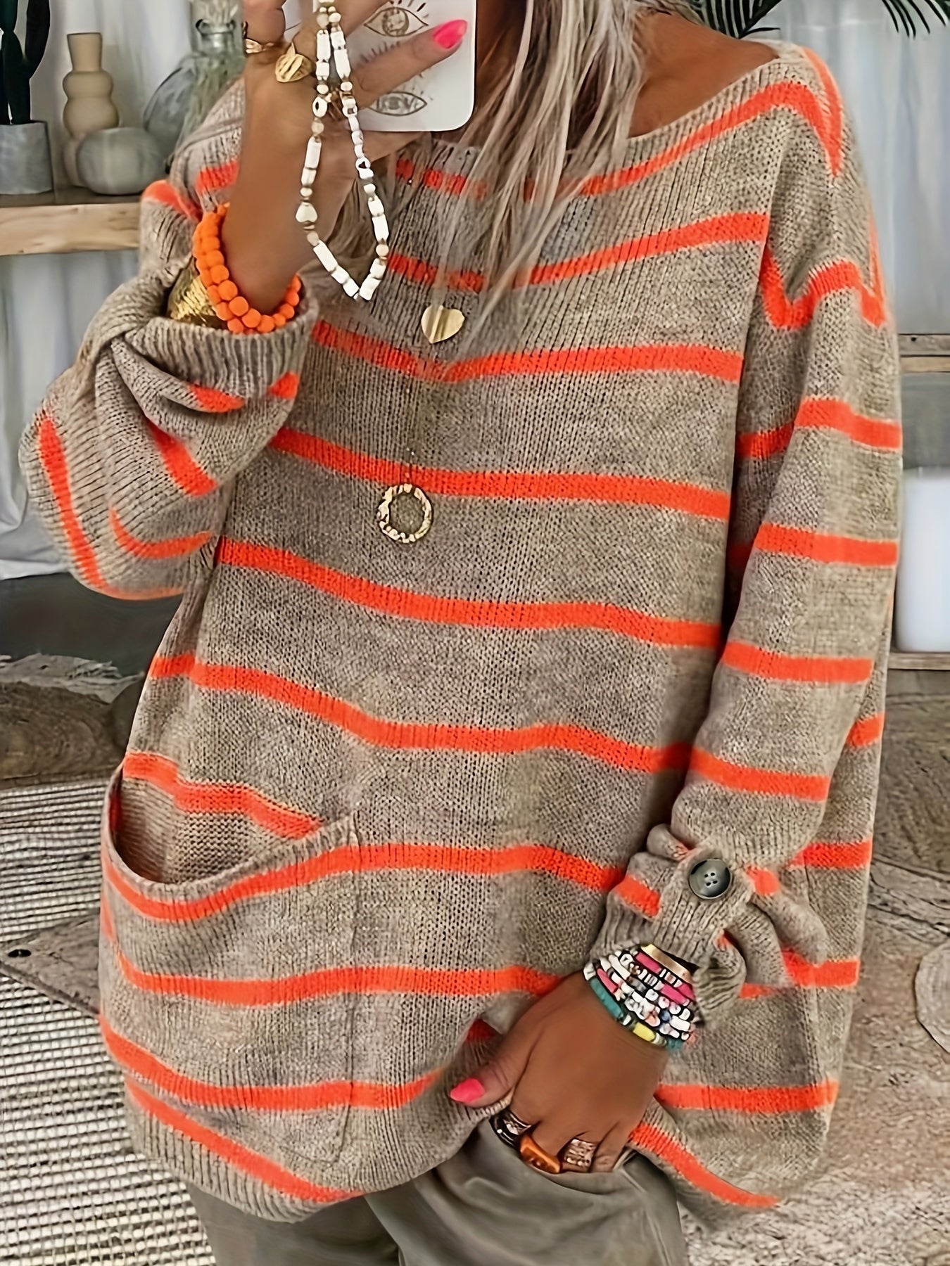 Isa™ – Maglione casual taglie forti