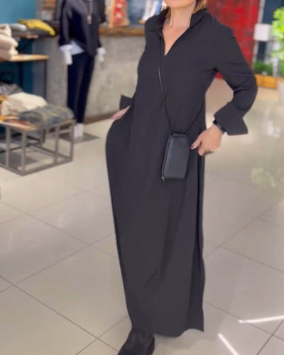 Veya - langes Kleid mit Seitenschlitz