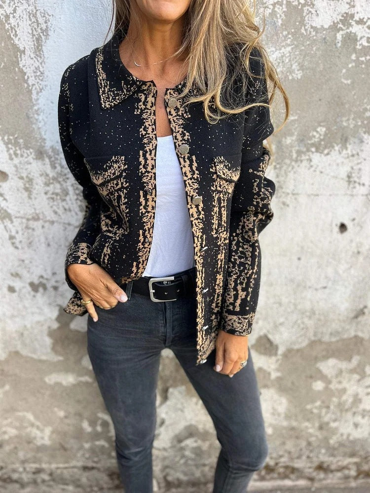 Jane - Lange Damesbluse mit Drück