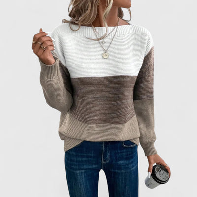 Masha™ | Weicher zweifarbiger Strickpullover