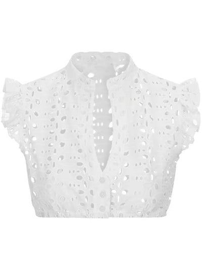 Damen Oktoberfest Bluse mit V Ausschnitt Halbarm Transparentem Einsatz und Spitzen Detail