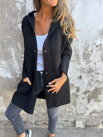 Lorelei | Cardigan con bottoni e cappuccio 