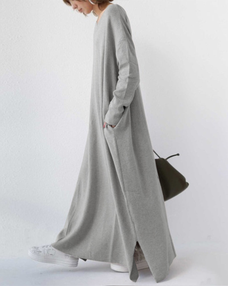Bella™ | Elegantes Winter-Maxikleid für Frauen mit langen Ärmeln