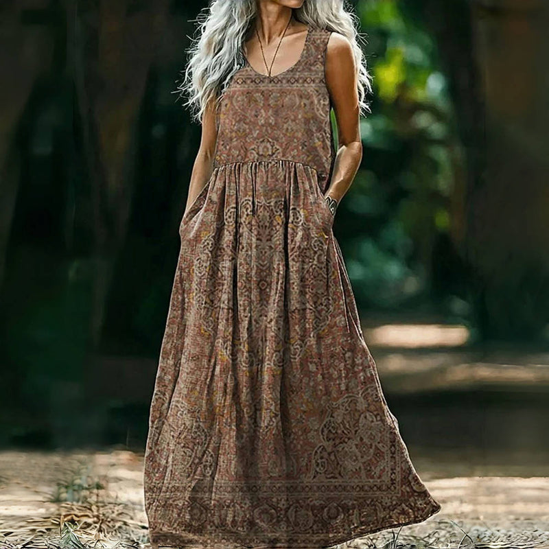 Julia - Vintage-Kleid Mit Ethno-Print