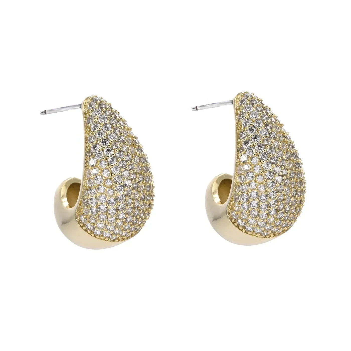 Orecchini goccia d'acqua - oro scintillante