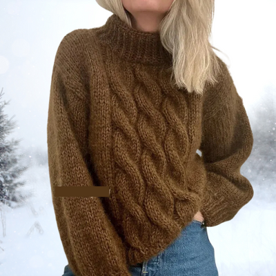 Susy - Kuscheliger Jacquard-Rollkragenpullover