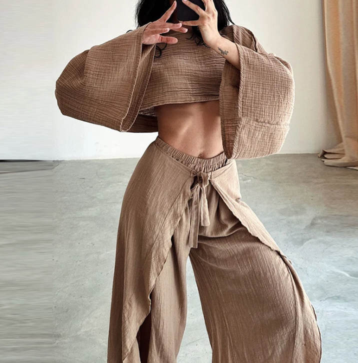 Casual Kim: set combinato di camicia e pantaloni 
