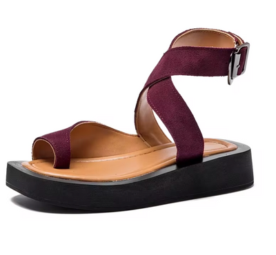 Mossaik - Leder Sandalen
