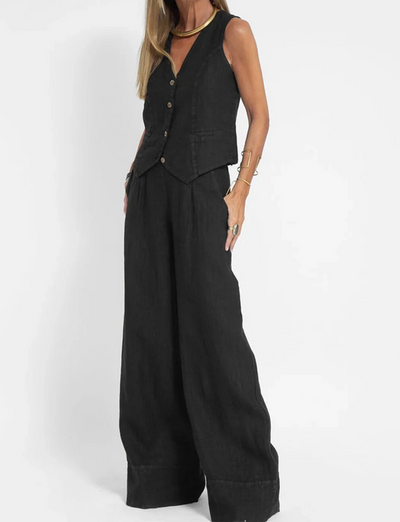 Classy: set combinato di camicia e pantaloni in lino 