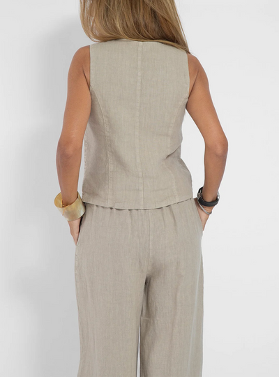 Classy: set combinato di camicia e pantaloni in lino 