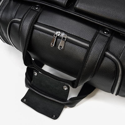 CHARLEROI | Schwarze Reisetasche aus Leder
