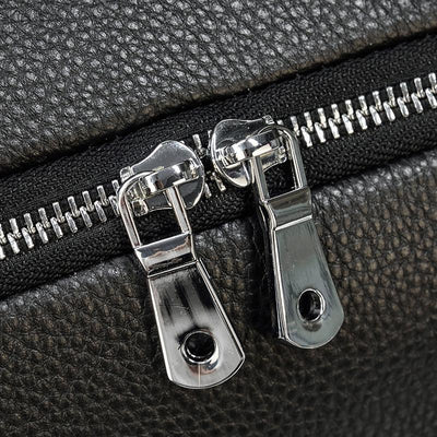 CHARLEROI | Schwarze Reisetasche aus Leder