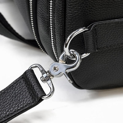 CHARLEROI | Schwarze Reisetasche aus Leder