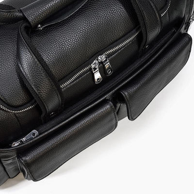 CHARLEROI | Schwarze Reisetasche aus Leder