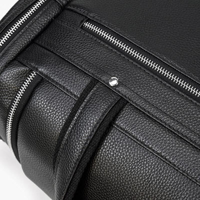 CHARLEROI | Schwarze Reisetasche aus Leder