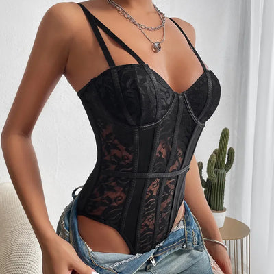 Celina | Body con corsetto ricamato
