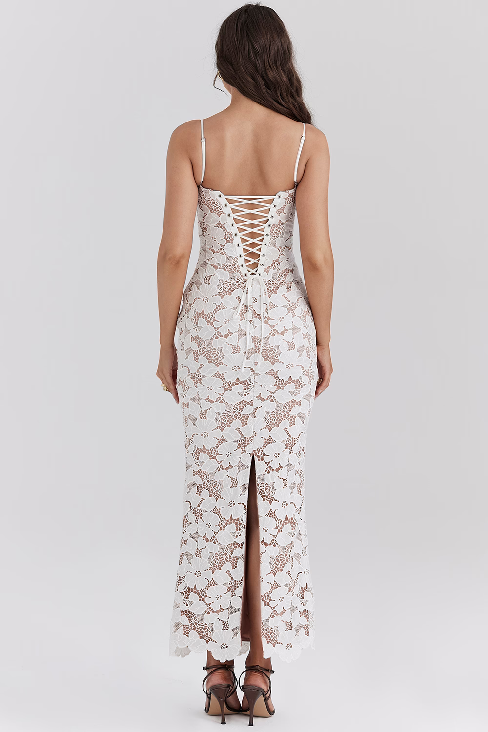 EVANGELINE - Besticktes Maxi-Kleid