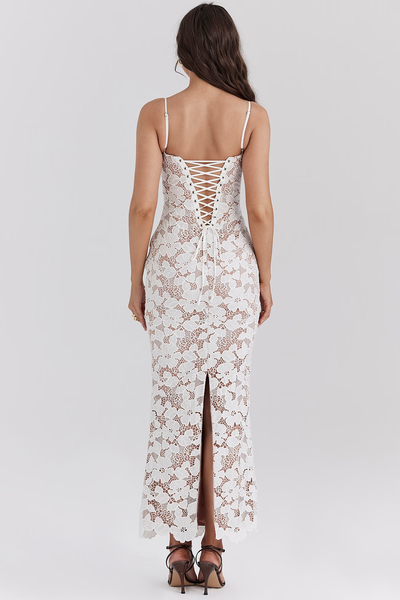 EVANGELINE - Besticktes Maxi-Kleid