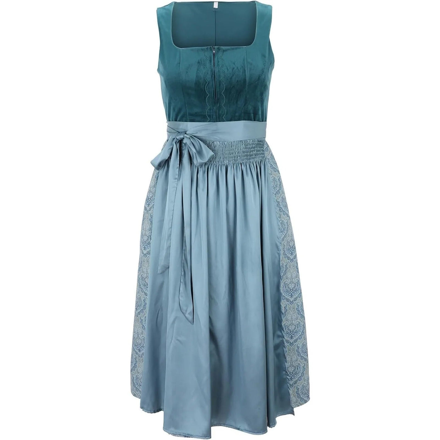 Elegantes Damen Oktoberfest Dirndlkleid mit Vintage-Schnürmieder und charmantem Schürzentwurf