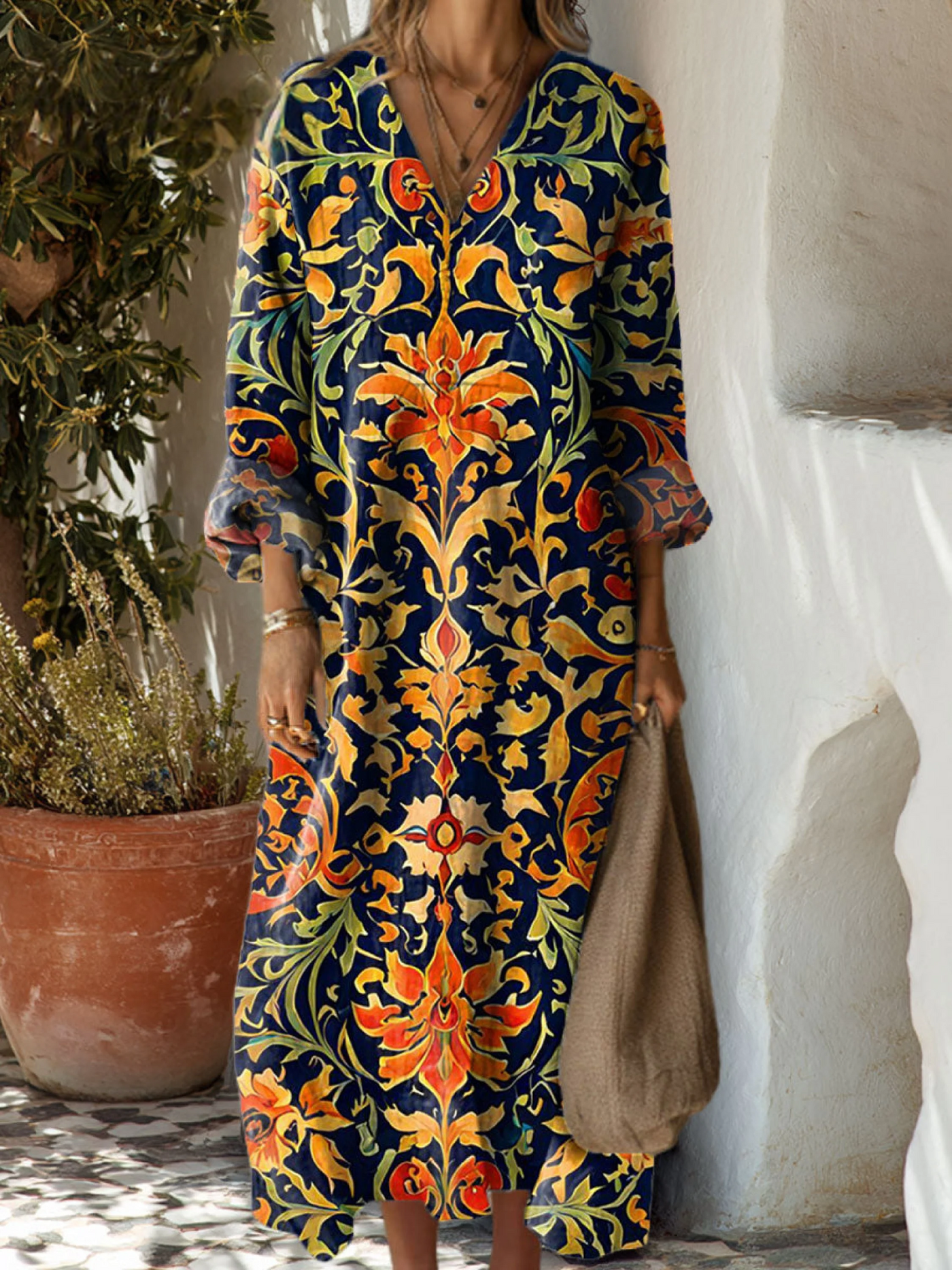 Aria - Damenkleid mit Vintage-Blumenprint