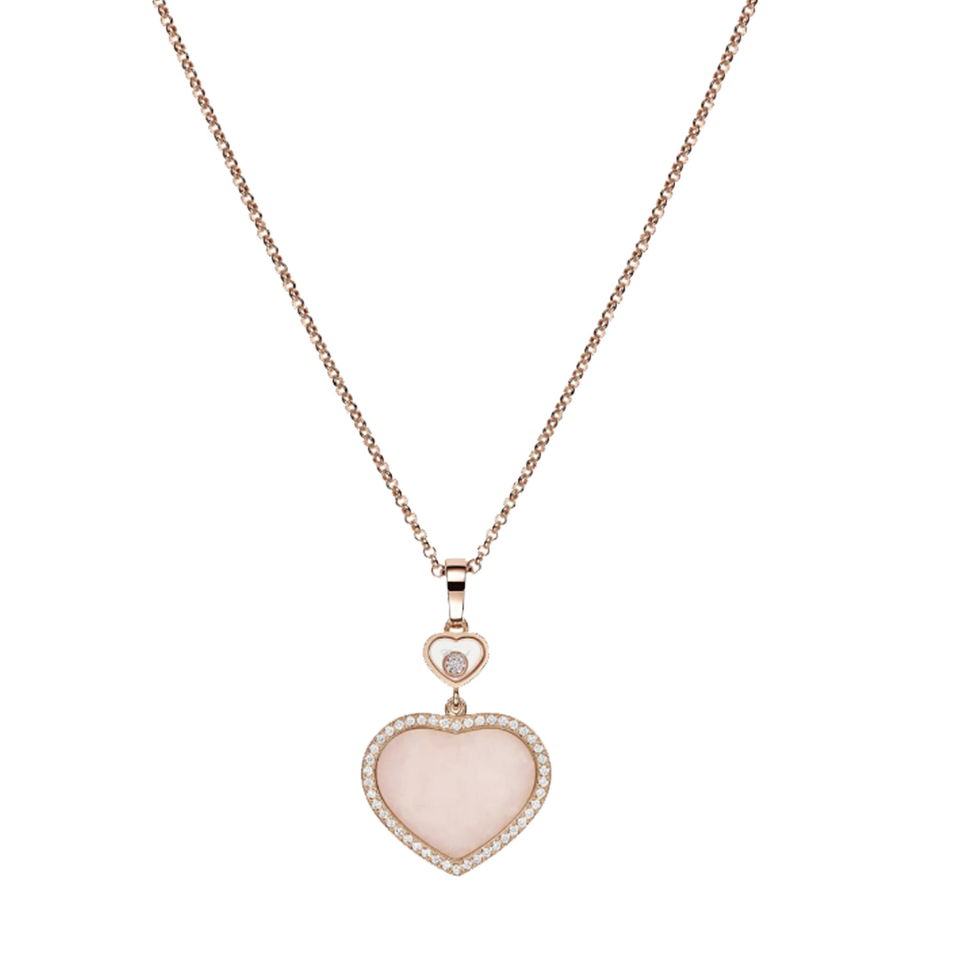 Collana con cuore - Rosa/Oro rosa