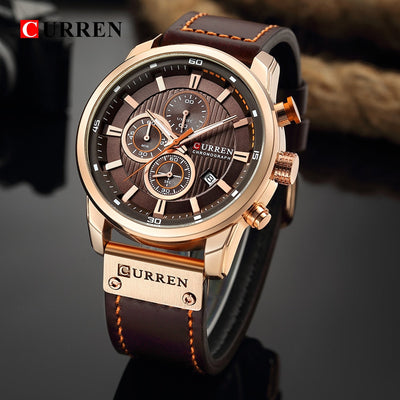 Elegante Quarzuhr | mit Lederarmband