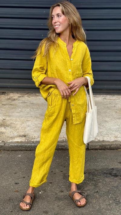 Sunny - set misto lino composto da camicia e pantaloni 