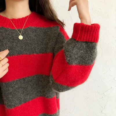 CAROLE - Französischer  Herbstpullover in zwei Farbstellungen