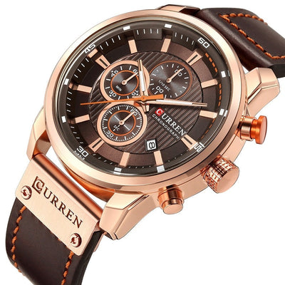 Elegante Quarzuhr | mit Lederarmband